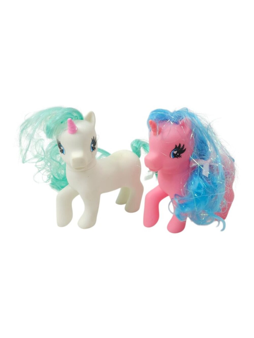Gi Go Wonder Pony Land Unicorn Pair 90s Pastel Toy Figures Nostalgic Gift Lot